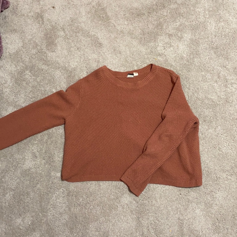 Cropped Rocy sweater. Rusty autumn color. Size XL.